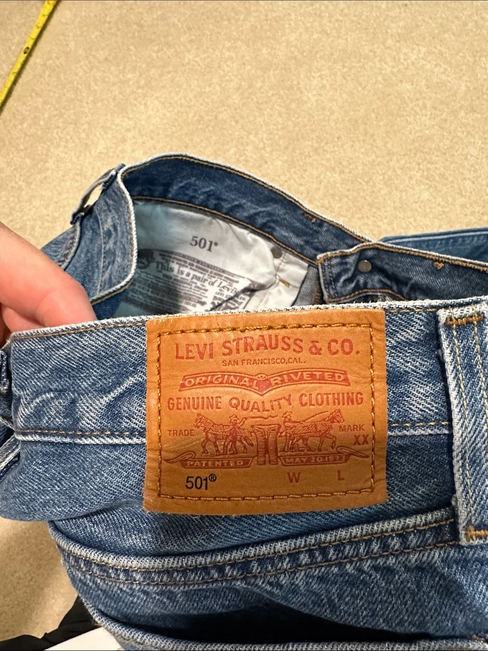 Levi's Straight-Leg Jeans in Medium Blue Denim